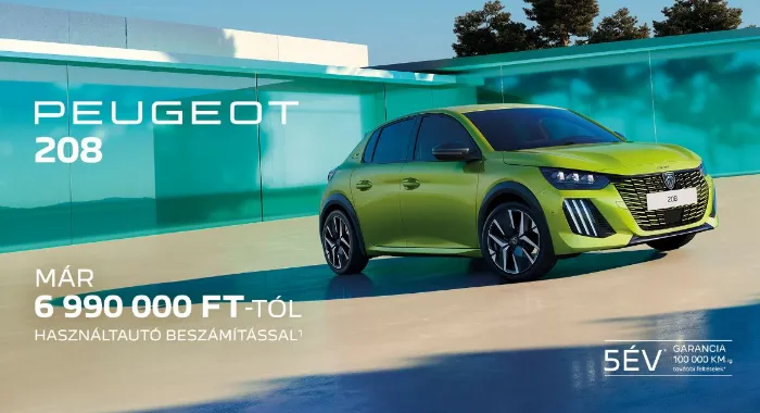PEUGEOT 208 - használt autó beszámítással*