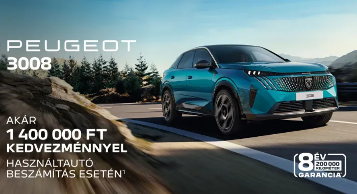 PEUGEOT 3008 - Akár 1 400 000 FT kedvezménnyel