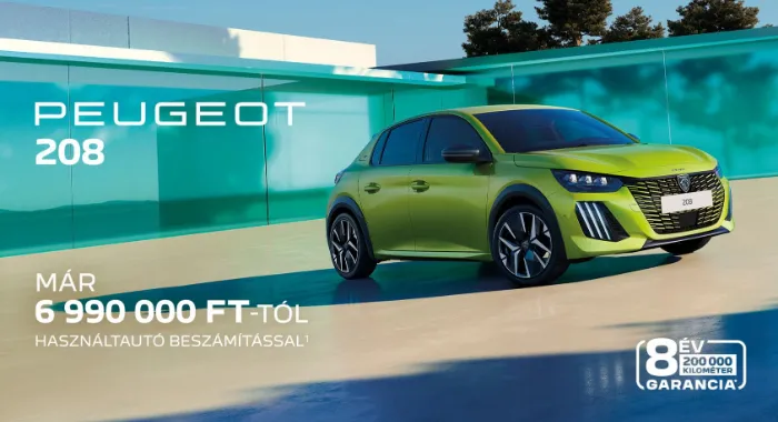 PEUGEOT 208 - használt autó beszámítással*